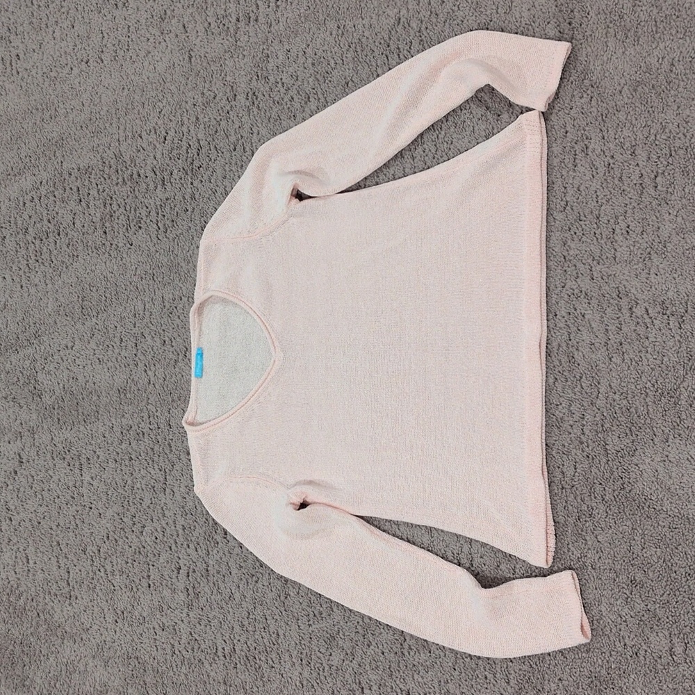 J. McLaughlin Pale Pink V Neck Sweater S